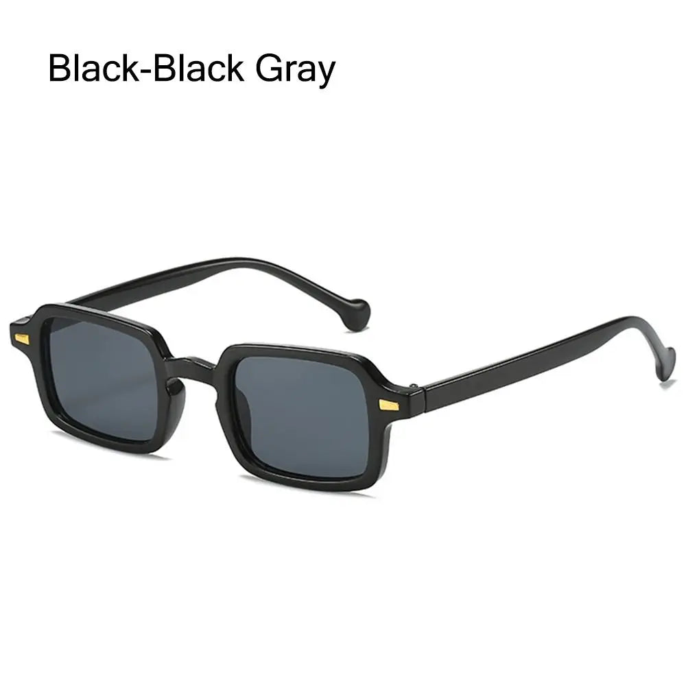 Fashion Square Sunglasses Women New Retro Rivets Decoration Glasses  Men Leopard Blue Sun Glasses Gradient Shades UV400