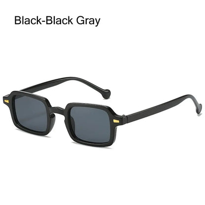 Fashion Square Sunglasses Women New Retro Rivets Decoration Glasses  Men Leopard Blue Sun Glasses Gradient Shades UV400
