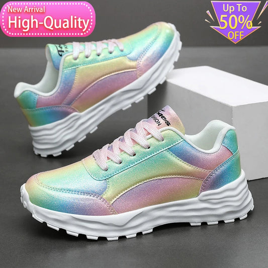 New summer fashionable women's sports shoes, versatile lightweight and durable running shoes, shock-absorbing daily walking shoes