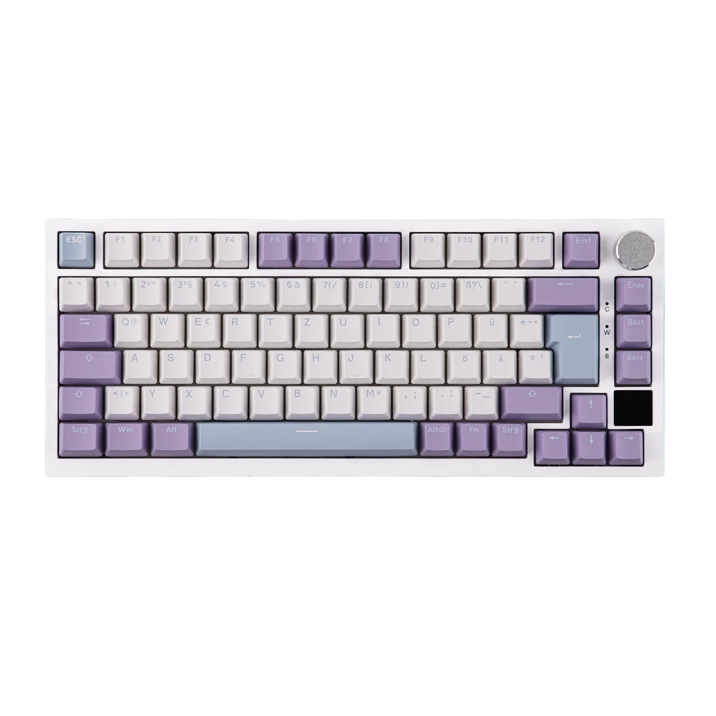 ISO-DE Layout AJAZZ AK820 PRO 75% QWERTZ German Layout Mechanical Keyboard Tri-Modes Wireless Keyboard with TFT Screen NKRO RGB
