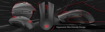 Mouse wireless ottico Redragon M652 2.4G con ricevitore USB, mouse portatile per gaming e ufficio, 5 livelli DPI regolabili