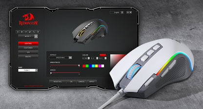 Redragon M612 RGB Gaming Wired Mouse, 8000 DPI Optical Gaming Mouse with 9 Programmable Buttons, RGB Backlit Gamer Mouse for PC & Laptop