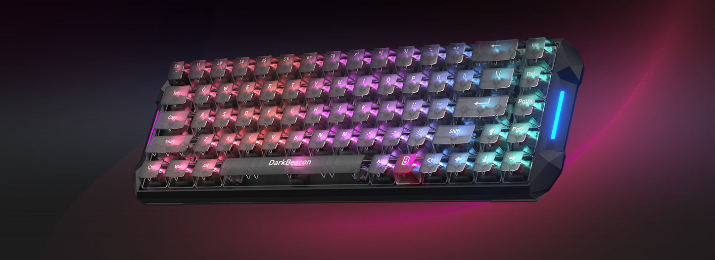 DarkBeacon Flux 68 HE Magnetic Switch Hot Swappable Mechanical Gaming Keyboard, USB-C Wired RGB 65% Layout