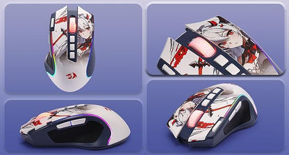 Redragon M612AK PRO RGB Gaming Mouse Wireless & Wired, 8000 DPI Optical Gaming Mouse with 9 Programmable Buttons, RGB Backlit Ergonomic Gaming Mouse