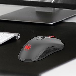 Mouse wireless ottico Redragon M652 2.4G con ricevitore USB, mouse portatile per gaming e ufficio, 5 livelli DPI regolabili